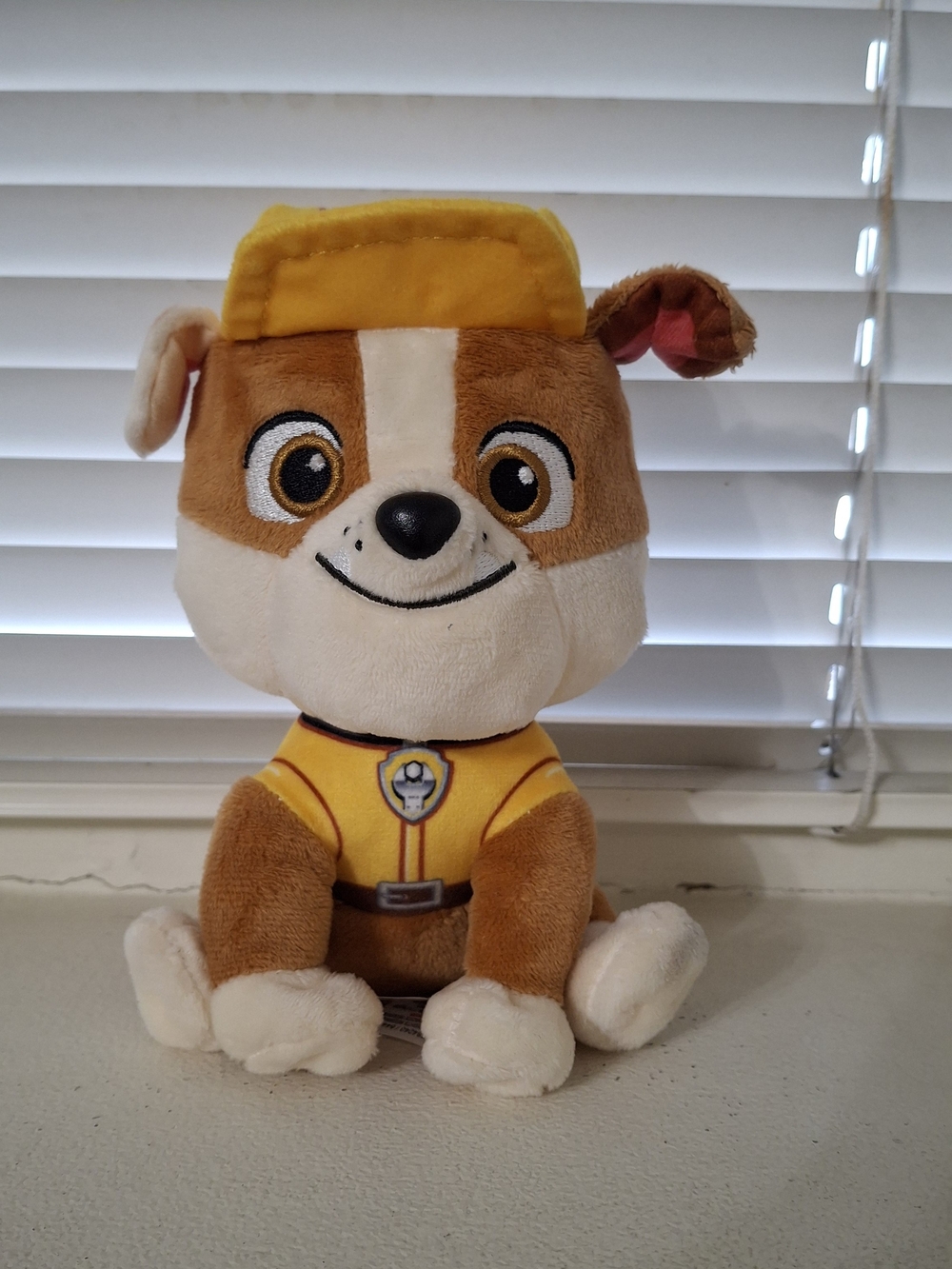 Paw Patrol Yellow and Brown Plush Rubble Pup Dog Toy